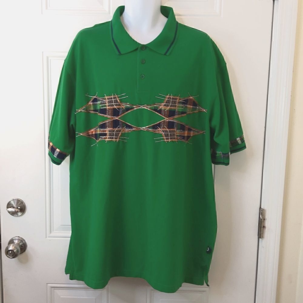 Knockout green short sleeve polo shirt